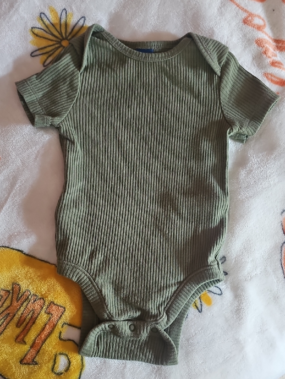 Old Navy Olive Green Ribbed Baby One-Piece